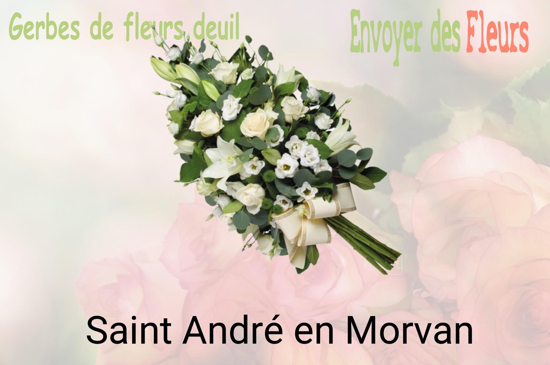 Gerbe de fleurs de deuil livrée à Saint-André-en-Morvan